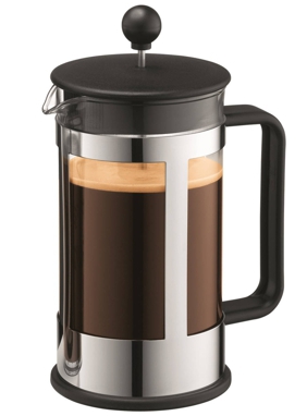 Ristretto, French Press, 1 Litre, Borosilicate Glass, Stainless