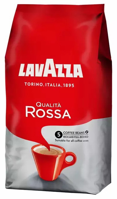 Lavazza café en grains qualita rossa, sac de 1 kg